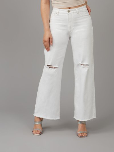 Lola Jeans Milan-White High Rise Wide Leg Jeans product