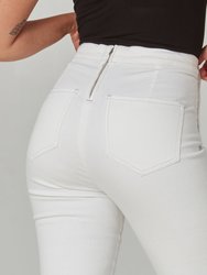 Stevie White High Rise Flare Jeans