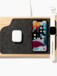 Docking Station w/ Phone/Watch/Lightning Options - Maple