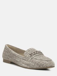 Abeera Chain Embellished Loafers