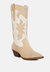 Adanna Micro Suede Patchwork Cowboy Boots