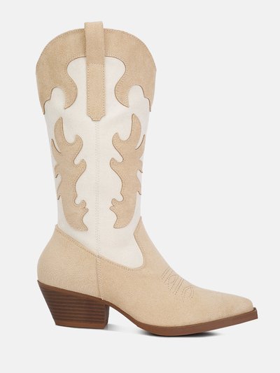 London Rag Adanna Micro Suede Patchwork Cowboy Boots product
