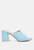 Addie Block Heel Slip On Sandals - Blue