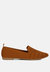 Akili Knit Textile Solid Flats - Tan