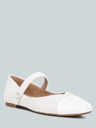 Albi Patent Toe Cap Tweed Mary Janes Sandal