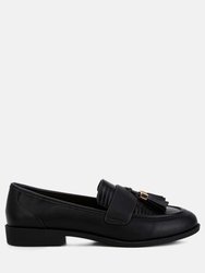 Alibi Tassels Detail Loafers - Black