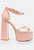 Alice Croc Platform Heeled Sandals - Blush