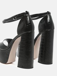 Alice Croc Platform Heeled Sandals