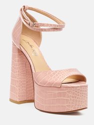 Alice Croc Platform Heeled Sandals