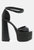 Alice Croc Platform Heeled Sandals - Black