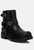 Allux Faux Leather Pin Buckle Boots