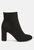 Alysia Block Heel Ankle Boots - Black