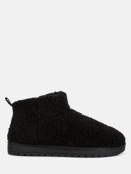 Anatole Fleece Exterior Fluffy Boots - Black