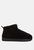 Anatole Fleece Exterior Fluffy Boots - Black