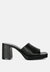 Artemisa Block Heel Slip On Sandals - Black