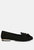 Atrika Faux Suede Tassel Loafers - Black