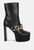 Bambini High Platform Ankle Boots - Black