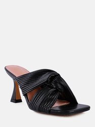 Battle Ex Corss Pleated Strap Slip on Sandals