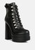 Beamer Faux Leather High Heeled Ankle Boots