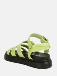 Belcher Faux Leather Gladiator Sandals
