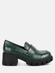 Benz Platform Loafer - Dark Green