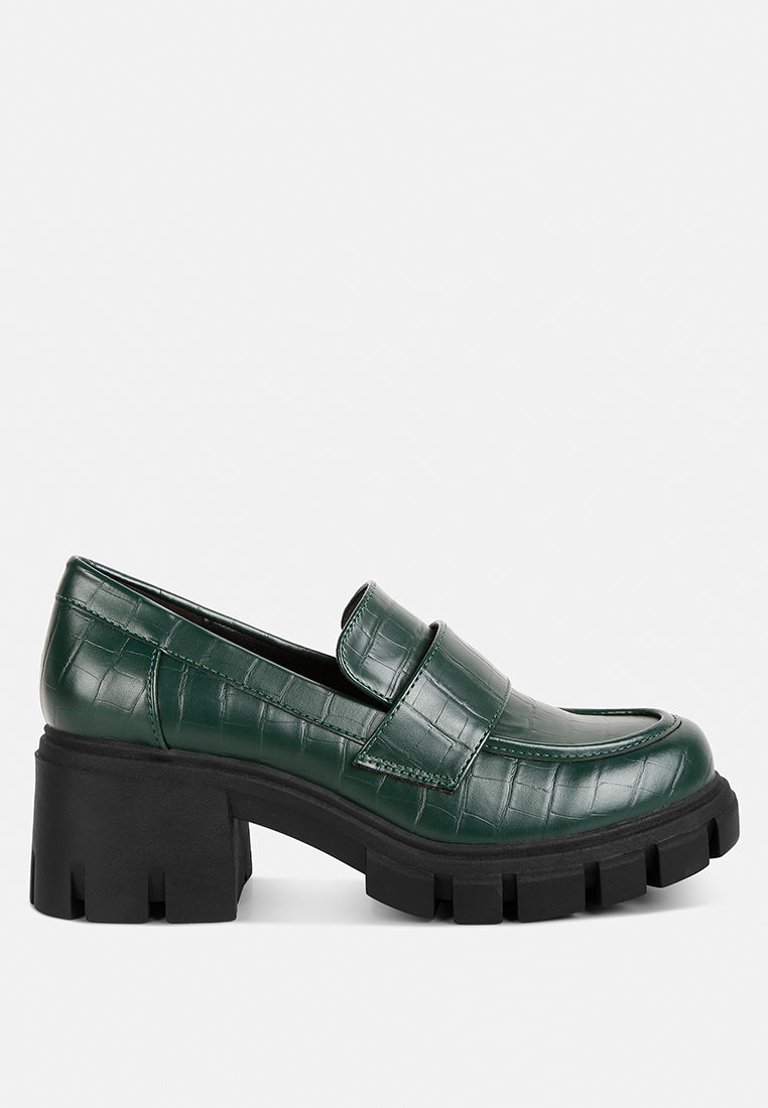 Benz Platform Loafer - Dark Green