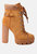 Birch Block Heeled Ankle Boots - Tan
