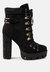 Birch Block Heeled Ankle Boots - Black