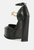 Blackpearl Faux Leather High Heeled Platform Sandals