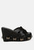 Blistronic Chunky Diamante & Rhinestone Cut-Out Sandals - Black