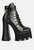 Boogie High Platform Lace Up Boots - Black