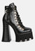 Boogie High Platform Lace Up Boots - Black