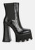 Bounty High Platform Heel Chelsea Boots - Black