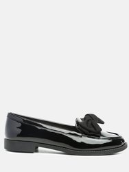 Bowberry Bow-Tie Patent Loafers - Black