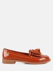 Bowberry Bow-Tie Patent Loafers - Tan