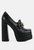 Bratz Horsebit Diamante Embellished Chunky Platform Loafers - Black