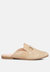 Briar Horsebit Embellishment Slip On Mules - Beige