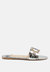 Brillo Jewel Croc Flats - Silver