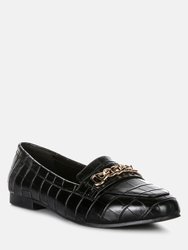 Bro Zone Croc Metail Chain Loafers