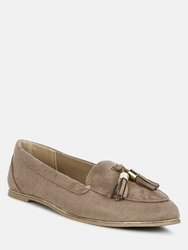 Cabbose Casual Bow Loafers - Taupe