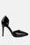 Candy Cane Patent Faux Leather High Heel Pumps - Black