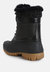 Capucine Fur Collar Contrasting Lug Sole Boots