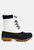 Capucine Fur Collar Contrasting Lug Sole Boots - White