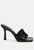 Carmen Woven Strap Mid Heel Sandals - Black