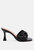 Celie Woven Strap Mid Heel Sandals - Black