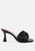 Celie Woven Strap Mid Heel Sandals - Black