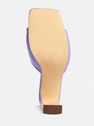 Celine Quilted Italian Block Heel Sandals
