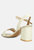 Chaplet Textured Block Heel Sandals
