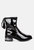 Cheer Leader Tassels Detail Ankle Boots - Black