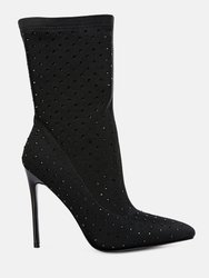 Cheugy Embellished Ankle Boots - Black